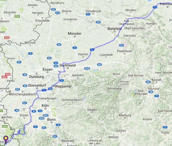 Val d'Arimont 2018 Anreise